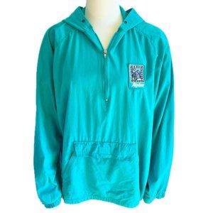 Vintage 1990's Alpine Quarter Zip Long Sleeve Hoodie With Velcro Pouch Pocket